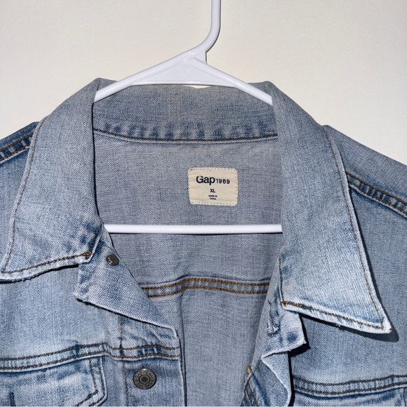 Vintage Gap Light Wash Denim Jeans Jacket XL - Picture 2 of 6